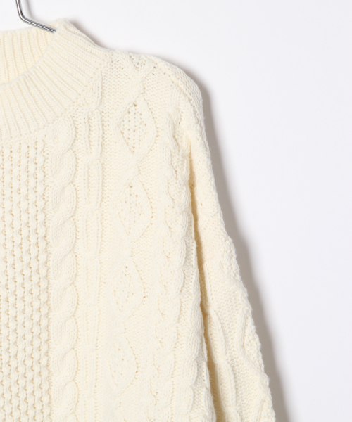 GLOBAL WORK（グローバルワーク）の「【ジュニア】洗えるハイネックニット/821624（ニット/セーター・キッズ・ホワイト/ライトブルー/ブラック・MEDIUM/LARGE）」の10枚目の写真