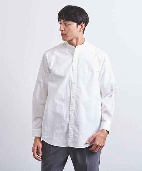 UNITED ARROWS（ユナイテッドアローズ）の「○UASB ベーシック バンドカラー シャツ（シャツ/ブラウス・メンズ・ブラック/ライトブルー/ホワイト/ベージュ・SMALL/MEDIUM/X-LARGE/LARGE）」の2枚目の写真