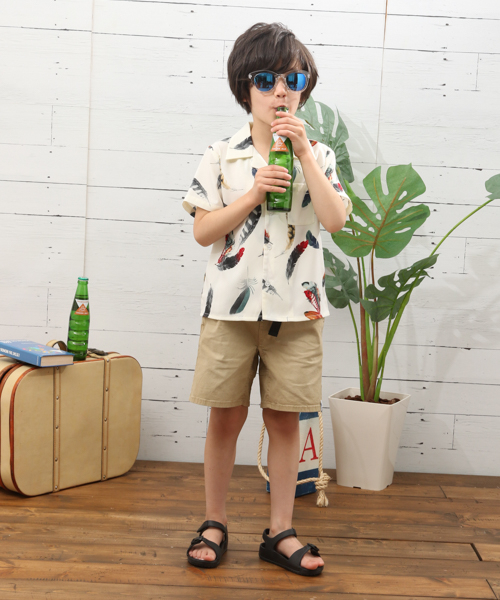 BAYFLOW（ベイフロー）の「[KIDS]フェザーガラ　S/Sシャツ（シャツ/ブラウス・キッズ・ネイビー/オフホワイト・SMALL/MEDIUM/LARGE/X-LARGE/XX-LARGE）」の16枚目の写真