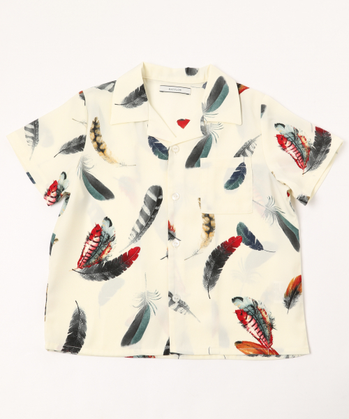 BAYFLOW（ベイフロー）の「[KIDS]フェザーガラ　S/Sシャツ（シャツ/ブラウス・キッズ・ネイビー/オフホワイト・SMALL/MEDIUM/LARGE/X-LARGE/XX-LARGE）」の12枚目の写真