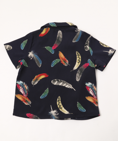 BAYFLOW（ベイフロー）の「[KIDS]フェザーガラ　S/Sシャツ（シャツ/ブラウス・キッズ・ネイビー/オフホワイト・SMALL/MEDIUM/LARGE/X-LARGE/XX-LARGE）」の15枚目の写真