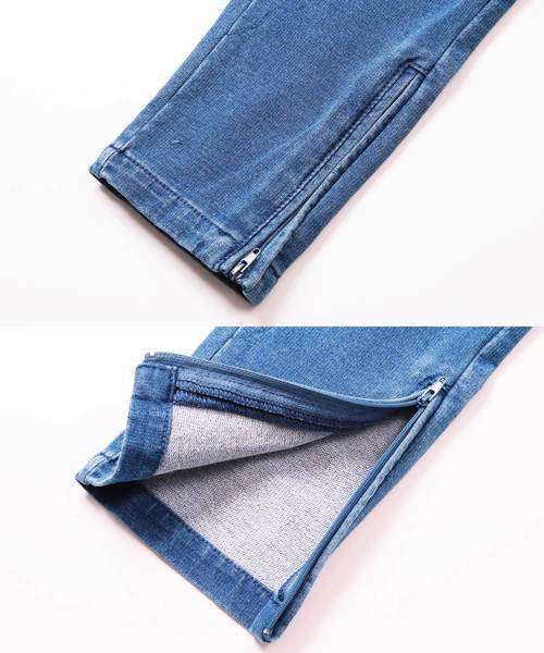 jiggys shop(ジギーズショップ)の「スウェット デニム イージーパンツ ジップ スキニー テーパードパンツ ワンマイルウェア(スウェットパンツ・メンズ・ライトブルー/ブラック/グレー/インディゴブルー/ブルー/ブラック系その他/ブルー系その他/ブラック系その他2/ブルー系その他2・SMALL/MEDIUM/LARGE/X-LARGE/XX-LARGE)」の16枚目の写真