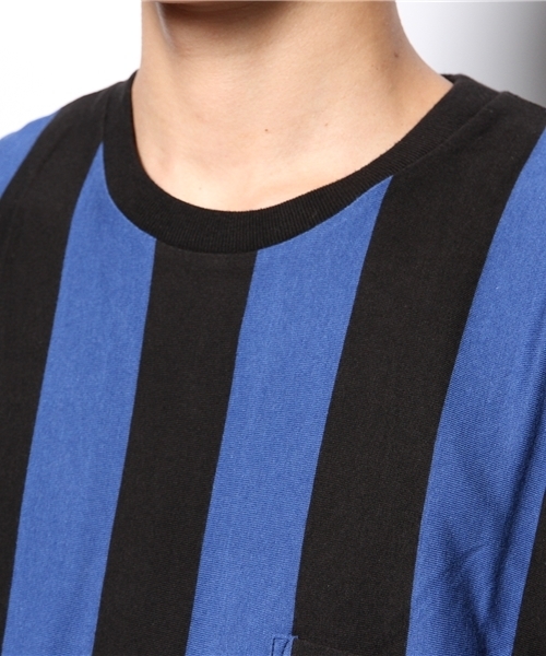 WEGO(ウィゴー)の「WEGO/ボールドストライプTシャツ(Tシャツ/カットソー・メンズ・ホワイト/ブルー・MEDIUM/LARGE)」の13枚目の写真