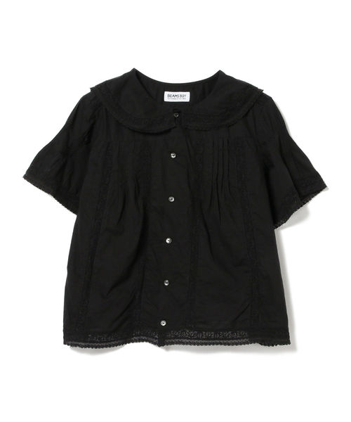 「BEAMS BOY」 半袖ブラウス ONE SIZE ブラック レディース 中古・古着通販】TORI-TO (トリト) BEAMS BOY (ビームスボーイ
