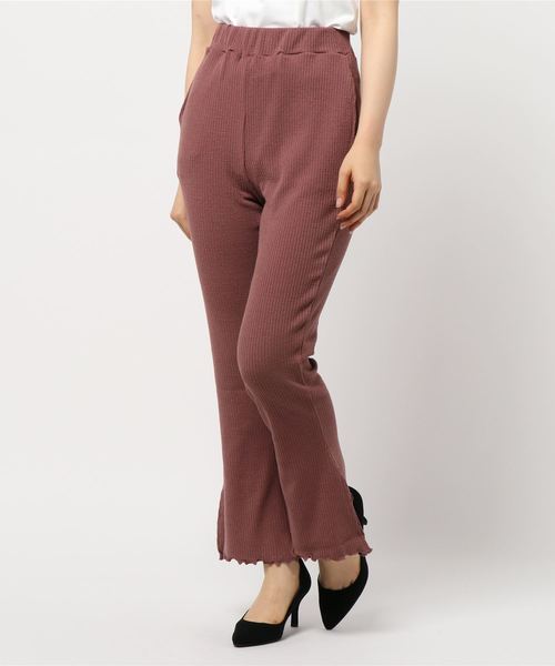 one after another NICE CLAUP（ワンアフターアナザーナイスクラップ）の「テレコフレアパンツ（その他パンツ・レディース・ベージュ/ブラウン/カーキ/アイボリー・FREE）」の14枚目の写真