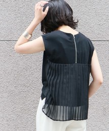 【HERCLOSET】バックプリーツノースリーブプルオーバー