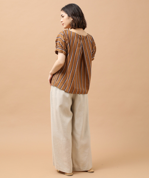 SALON adam et rope'（サロン アダム エ ロペ）の「60Sボイルローンブラウス（シャツ/ブラウス・レディース・ブラック/キャメル/グリーン・FREE）」の17枚目の写真