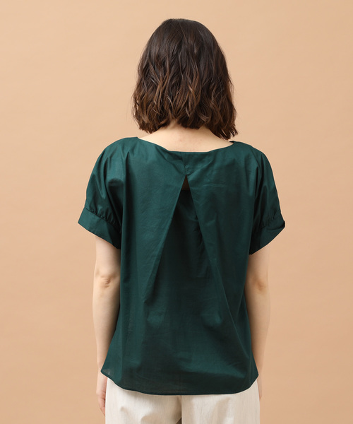 SALON adam et rope'（サロン アダム エ ロペ）の「60Sボイルローンブラウス（シャツ/ブラウス・レディース・ブラック/キャメル/グリーン・FREE）」の14枚目の写真