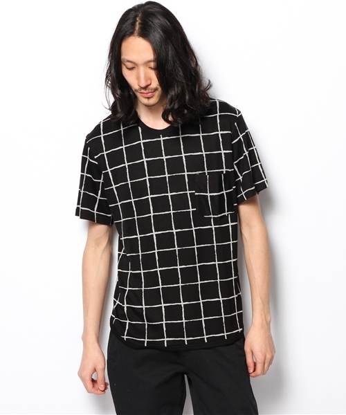 MIDWEST(ミッドウエスト)の「DISCOVERED クルーウインドペインTシャツ(Tシャツ/カットソー・メンズ・ブラック/ホワイト・3/2)」の9枚目の写真