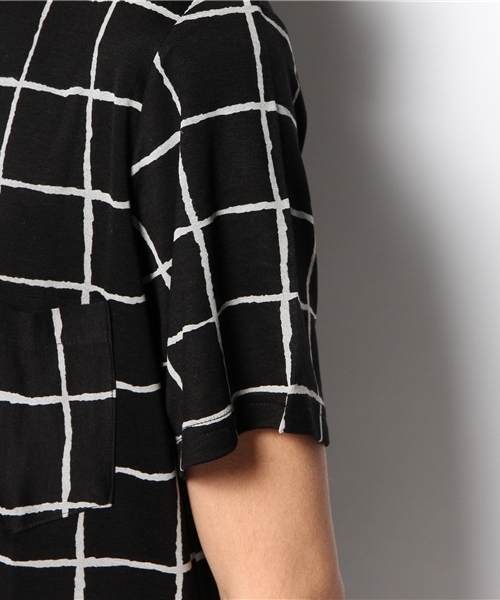 MIDWEST(ミッドウエスト)の「DISCOVERED クルーウインドペインTシャツ(Tシャツ/カットソー・メンズ・ブラック/ホワイト・3/2)」の5枚目の写真