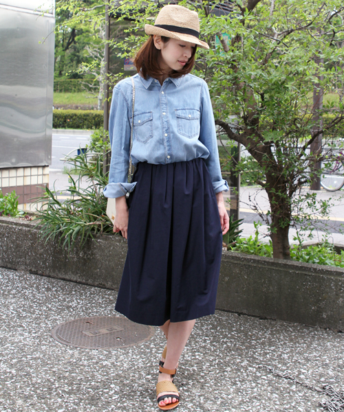 BEAUTY&YOUTH UNITED ARROWS（ビューティーアンドユースユナイテッドアローズ）の「BYTF グログランギャザースカート2 ◆（スカート・レディース・ホワイト/ライトブルー/ネイビー/ベージュ/オレンジ系その他・フリー）」の17枚目の写真