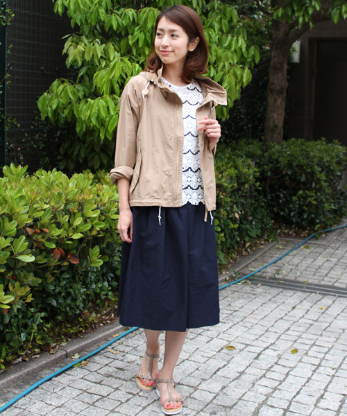 BEAUTY&YOUTH UNITED ARROWS（ビューティーアンドユースユナイテッドアローズ）の「BYTF グログランギャザースカート2 ◆（スカート・レディース・ホワイト/ライトブルー/ネイビー/ベージュ/オレンジ系その他・フリー）」の19枚目の写真