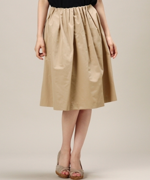 BEAUTY&YOUTH UNITED ARROWS（ビューティーアンドユースユナイテッドアローズ）の「BYTF グログランギャザースカート2 ◆（スカート・レディース・ホワイト/ライトブルー/ネイビー/ベージュ/オレンジ系その他・フリー）」の3枚目の写真