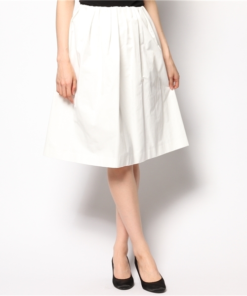 BEAUTY&YOUTH UNITED ARROWS（ビューティーアンドユースユナイテッドアローズ）の「BYTF グログランギャザースカート2 ◆（スカート・レディース・ホワイト/ライトブルー/ネイビー/ベージュ/オレンジ系その他・フリー）」の12枚目の写真