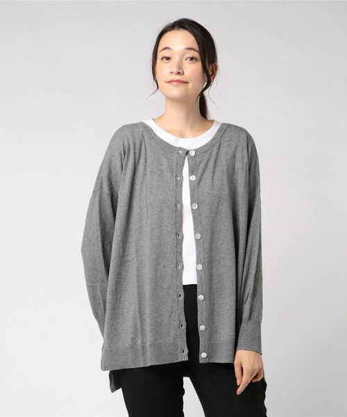 MashuKashu（マシュカシュ）の「2WAYニットカーディガン（カーディガン/ボレロ・レディース・グレー/ブルー/アイボリー・フリー）」の2枚目の写真