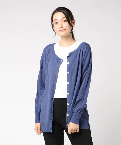 MashuKashu（マシュカシュ）の「2WAYニットカーディガン（カーディガン/ボレロ・レディース・グレー/ブルー/アイボリー・フリー）」の3枚目の写真