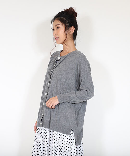 MashuKashu（マシュカシュ）の「2WAYニットカーディガン（カーディガン/ボレロ・レディース・グレー/ブルー/アイボリー・フリー）」の7枚目の写真