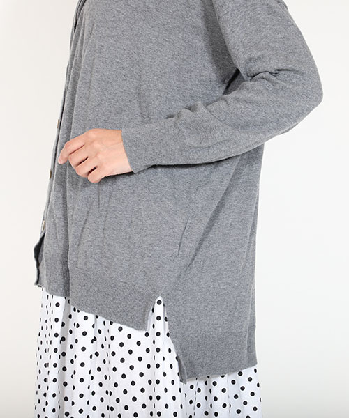 MashuKashu（マシュカシュ）の「2WAYニットカーディガン（カーディガン/ボレロ・レディース・グレー/ブルー/アイボリー・フリー）」の9枚目の写真