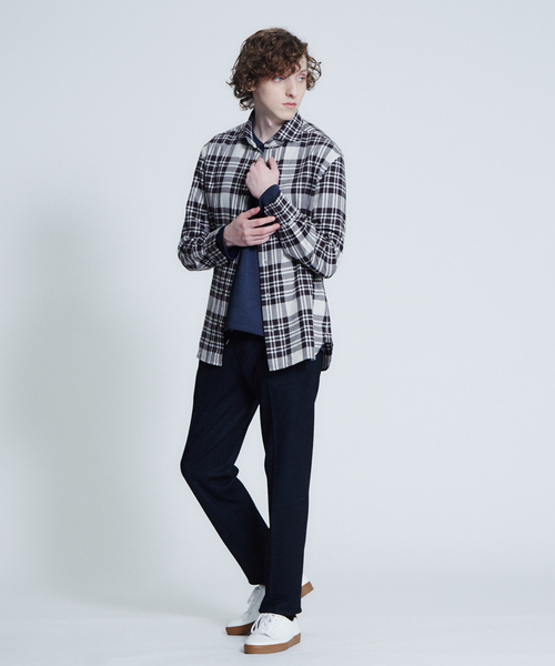 RECENCY OF MINE(リーセンシー オブ マイン)の「【Recency of Mine】シャギーツートーンチェックシャツ(シャツ/ブラウス・メンズ・オフホワイト/ダークネイビー・44/46/48/50)」の8枚目の写真