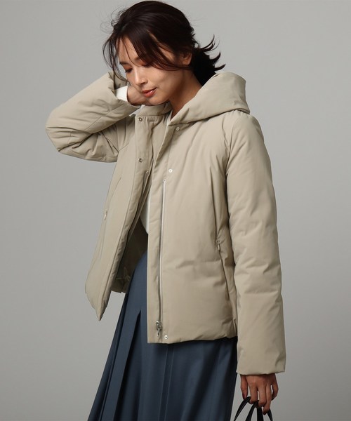 ステッチレスショートダウンコート ダウンジャケット コート Untitled アンタイトル のファッション 洗える 撥水 L セール