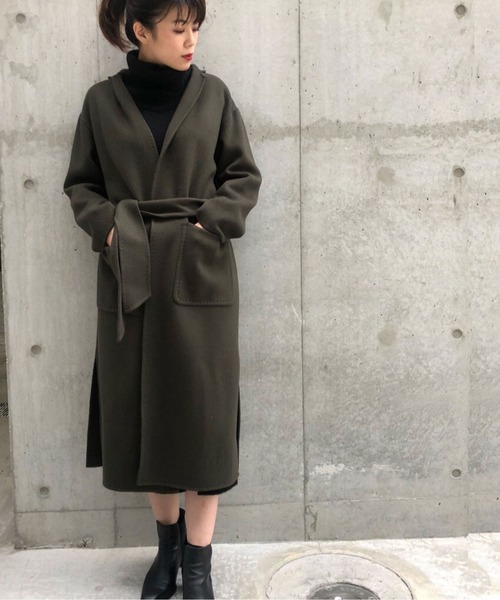 CAST:(キャスト)の「【Oggi12月号掲載】ウールリバーコート(その他アウター)」|グリーン