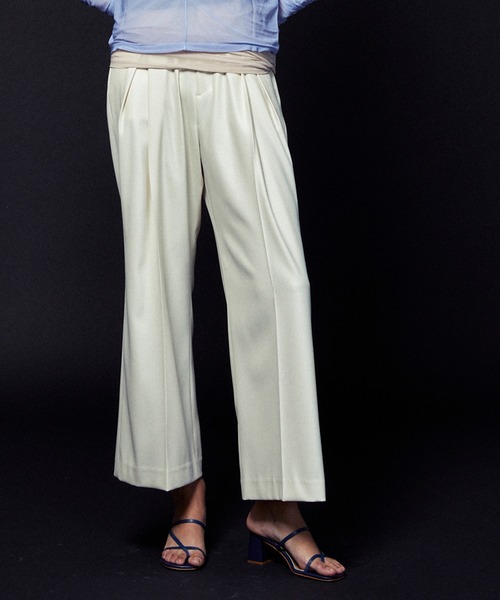 Two Tuck High Waist Wide Pants/ツータックハイウエストワイド