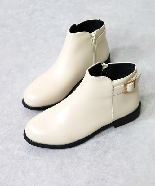AAA+（サンエープラス）の「AAA / 美シルエットショートブーツ(3591)（ブーツ・レディース・ブラック/ダークブラウン/ブラック系その他/アイボリー・LL/SS/S/M/L/XL）」の15枚目の写真