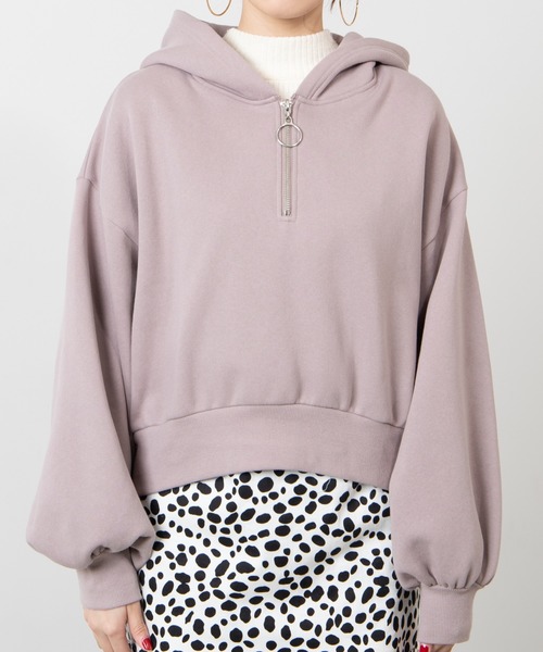 WEGO（ウィゴー）の「WEGO/カラービッグシルエットハーフジップパーカー（パーカー・レディース・パープル/ブラック/ホワイト・FREE）」の17枚目の写真