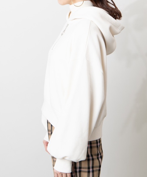 WEGO（ウィゴー）の「WEGO/カラービッグシルエットハーフジップパーカー（パーカー・レディース・パープル/ブラック/ホワイト・FREE）」の18枚目の写真