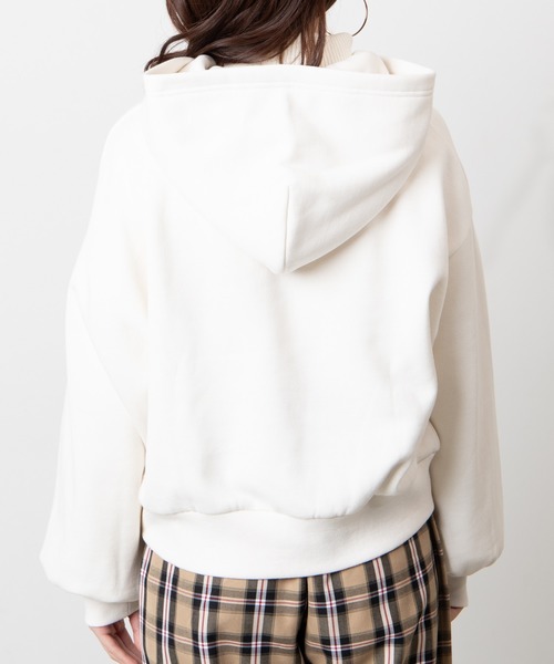 WEGO（ウィゴー）の「WEGO/カラービッグシルエットハーフジップパーカー（パーカー・レディース・パープル/ブラック/ホワイト・FREE）」の19枚目の写真