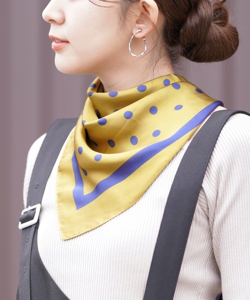 rps（アールピーエス）の「リング付きスカーフ（バンダナ/スカーフ・レディース・ブラック/ベージュ/ブラウン/グレー/ピンク/ブルー/グリーン/アイボリー/マスタード/ラベンダー/イエロー系その他・フリー）」の10枚目の写真