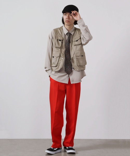 FUNALIVE（ファンアライブ）の「T/C フィッシングベスト（ベスト・メンズ・ベージュ/カーキ/チャコールグレー・M/L/XL）」の13枚目の写真