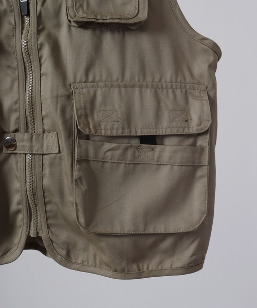 FUNALIVE（ファンアライブ）の「T/C フィッシングベスト（ベスト・メンズ・ベージュ/カーキ/チャコールグレー・M/L/XL）」の8枚目の写真