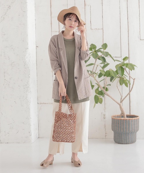 KOBE LETTUCE（コウベレタス）の「ウッドビーズトートバッグ（トートバッグ・レディース・ブラック/ベージュ/ブラウン・FREE）」の15枚目の写真