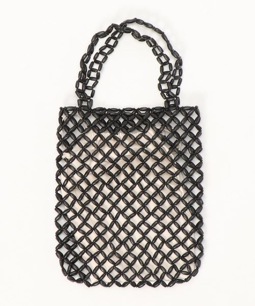 KOBE LETTUCE（コウベレタス）の「ウッドビーズトートバッグ（トートバッグ・レディース・ブラック/ベージュ/ブラウン・FREE）」の18枚目の写真