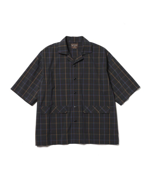 MR.OLIVE（ミスターオリーブ）の「【セットアップ対応】ソロテックス ストレッチチェック/ハーフスリーブ オーバーシャツ（シャツ/ブラウス・メンズ・ライトグリーン/ブラック・LARGE/SMALL/MEDIUM）」の3枚目の写真