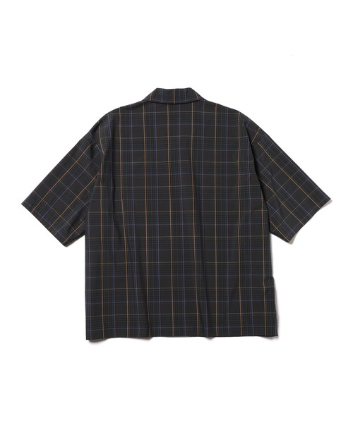 MR.OLIVE（ミスターオリーブ）の「【セットアップ対応】ソロテックス ストレッチチェック/ハーフスリーブ オーバーシャツ（シャツ/ブラウス・メンズ・ライトグリーン/ブラック・LARGE/SMALL/MEDIUM）」の4枚目の写真