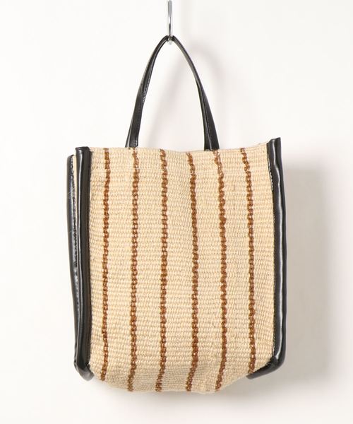 DouDou（ドゥドゥ）の「LP Jutemix Stripe Boxbag（ショルダーバッグ・レディース・ブラウン・FREE）」の2枚目の写真