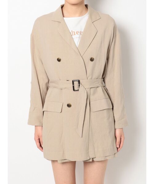 dazzlin(ダズリン)の「ベルト付ダブルジャケット【セットアップ】(テーラードジャケット・レディース・ベージュ/ブラウン/アイボリー・FREE)」の16枚目の写真