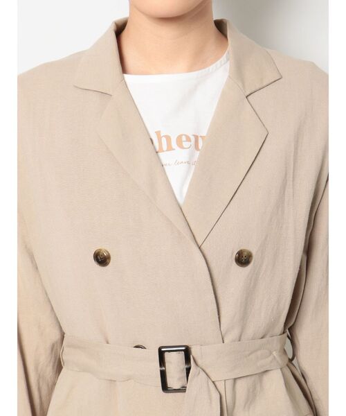 dazzlin(ダズリン)の「ベルト付ダブルジャケット【セットアップ】(テーラードジャケット・レディース・ベージュ/ブラウン/アイボリー・FREE)」の13枚目の写真