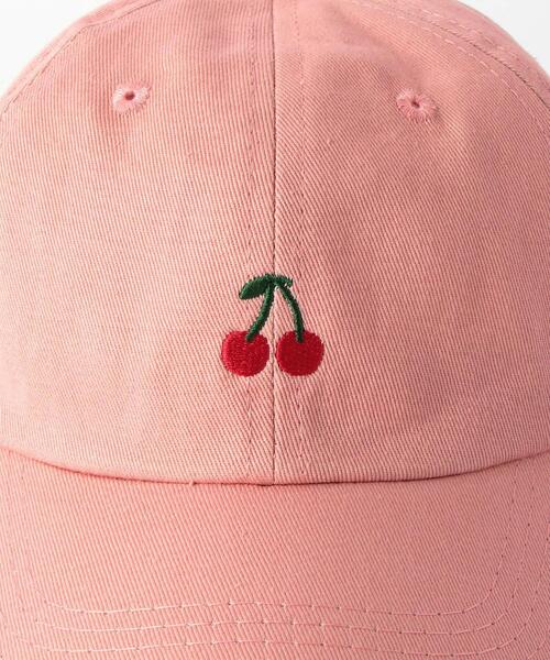 green label relaxing（グリーンレーベルリラクシング）の「GLR モチーフキャップ/ フルーツ（キャップ・キッズ・オフホワイト/ベージュ/イエロー/ライトピンク・52-54cm）」の7枚目の写真