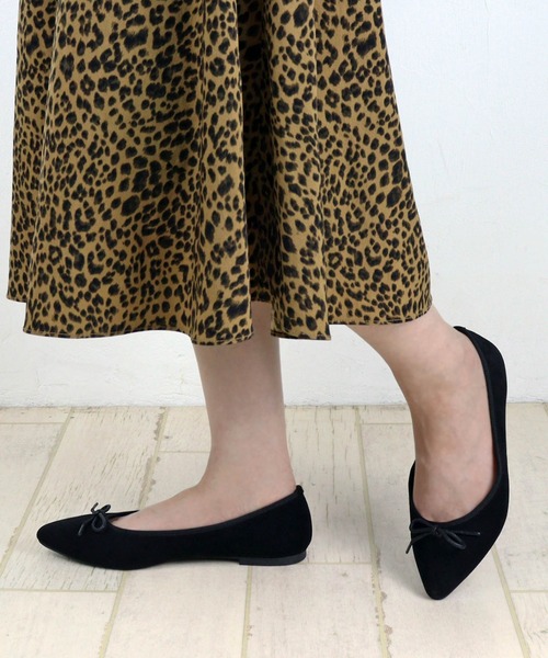 AAA+(サンエープラス)の「AAA / ポインテッドトゥフラットバレエパンプス(3540)(バレエシューズ・レディース・ブラック/ベージュ/ブラック系その他/ブラック系その他2・LL/3L/SS/S/M/L)」の12枚目の写真