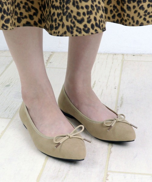 AAA+(サンエープラス)の「AAA / ポインテッドトゥフラットバレエパンプス(3540)(バレエシューズ・レディース・ブラック/ベージュ/ブラック系その他/ブラック系その他2・LL/3L/SS/S/M/L)」の13枚目の写真