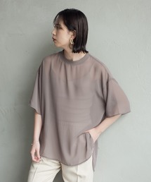 ハーフスリーブシアートップス【AUNT MARIE'S 】