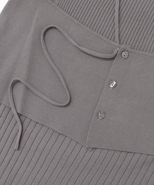 LAATO（ラート）の「LAYERED KNIT CAMISOLE（キャミソール・レディース・グレー/オフホワイト/オレンジ・FREE）」の7枚目の写真