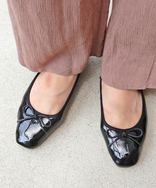alala（アララ）の「スクエアトゥバレエシューズ/フラットパンプス　◆（バレエシューズ・レディース・アイボリー/ブラック/ブラウン・S/M/L/LL）」の7枚目の写真