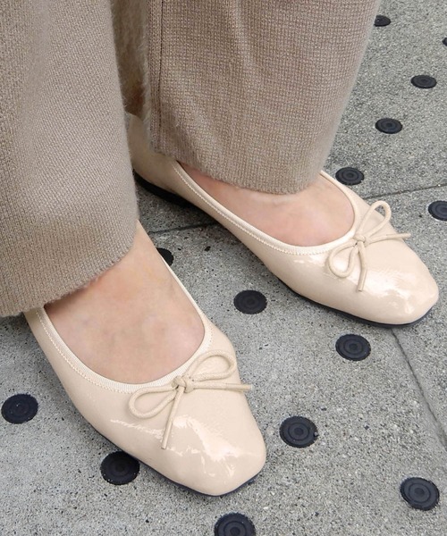 alala（アララ）の「スクエアトゥバレエシューズ/フラットパンプス　◆（バレエシューズ・レディース・アイボリー/ブラック/ブラウン・S/M/L/LL）」の17枚目の写真