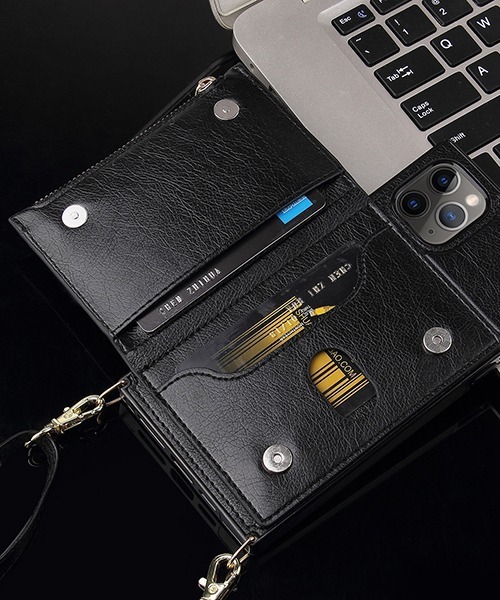 c.u.l（シーユーエル）の「【c.u.l】PUレザー スマホポーチ スマホショルダー 斜め掛け お財布 カード入れ 無地 シンプル iPhoneカバー アイフォンケース ipc522（スマホケース/カバー・レディース・ブラック/レッド/ピンク・K/F/A/E/J/D/B/I/N/O/P/R/U/T/V）」の5枚目の写真