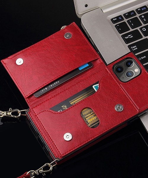 c.u.l（シーユーエル）の「【c.u.l】PUレザー スマホポーチ スマホショルダー 斜め掛け お財布 カード入れ 無地 シンプル iPhoneカバー アイフォンケース ipc522（スマホケース/カバー・レディース・ブラック/レッド/ピンク・K/F/A/E/J/D/B/I/N/O/P/R/U/T/V）」の8枚目の写真