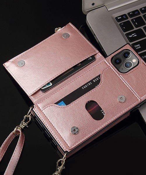 c.u.l（シーユーエル）の「【c.u.l】PUレザー スマホポーチ スマホショルダー 斜め掛け お財布 カード入れ 無地 シンプル iPhoneカバー アイフォンケース ipc522（スマホケース/カバー・レディース・ブラック/レッド/ピンク・K/F/A/E/J/D/B/I/N/O/P/R/U/T/V）」の11枚目の写真